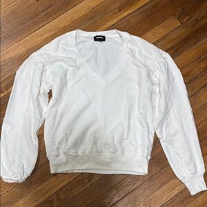 White V-Neck Sweater